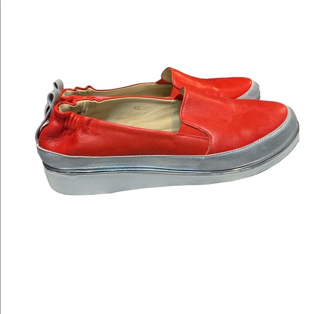 Ron White Leather Slip on Sneakers